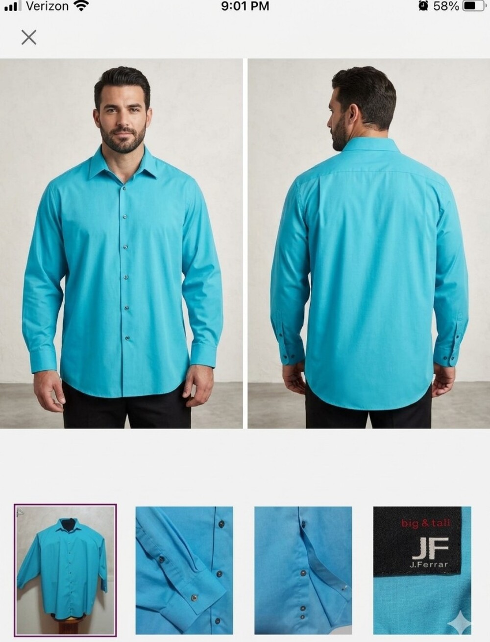 J. FERRAR BIG & TALLSIZE 20 SLEEVE 34/35
